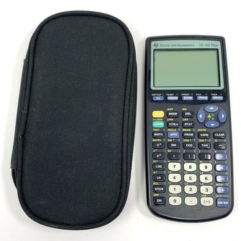 Texas Instruments TI-83 Plus Graphing Calculator Black, Tested *Few dead pixels*
